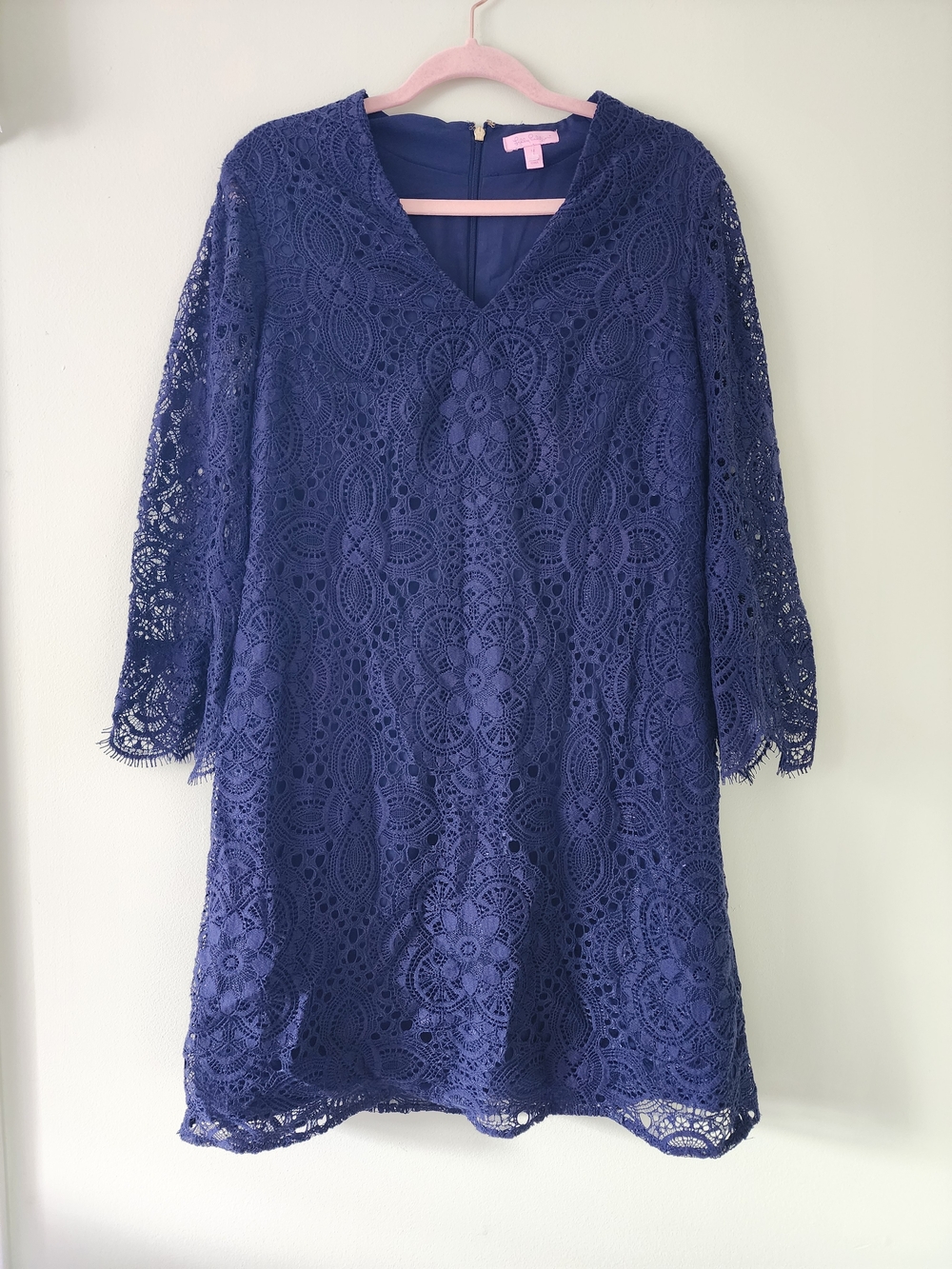 Lilly Pulitzer Navy Lace V-Neck Dress
